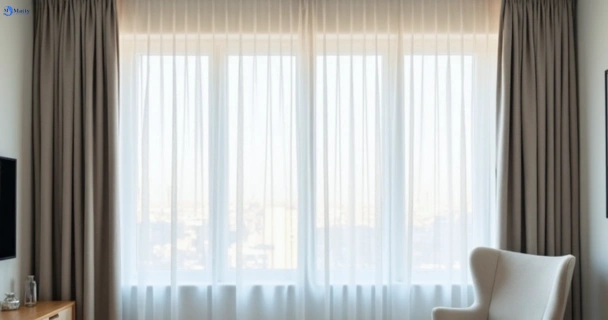 Freshly steam cleaned curtains in teneriffe QLD